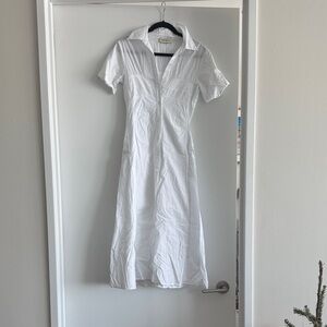 NICHOLAS Crisp White Midi Dress